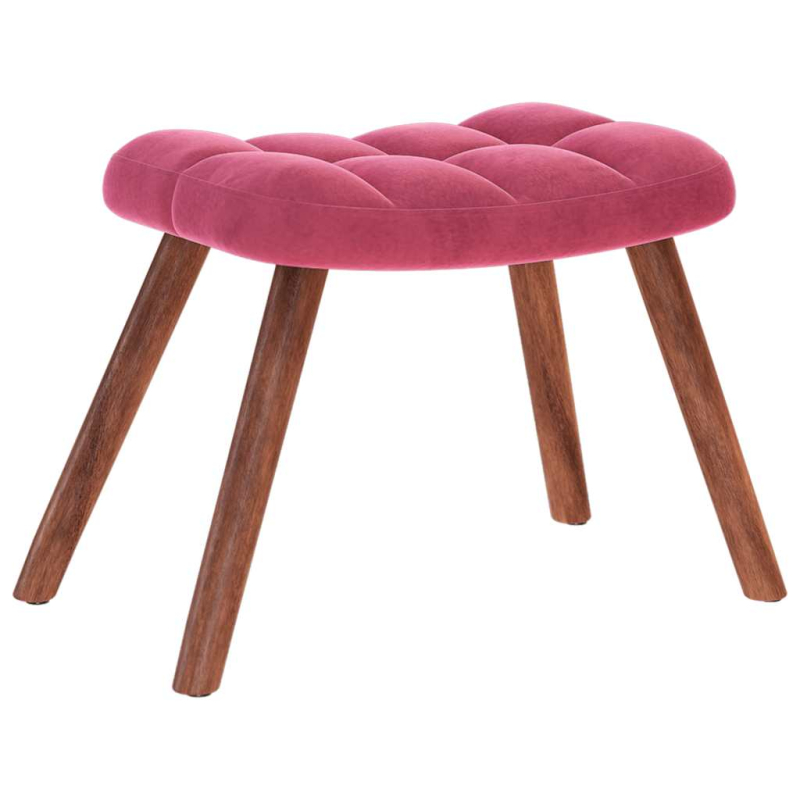 Relaxsessel mit Hocker Weinrot Samt