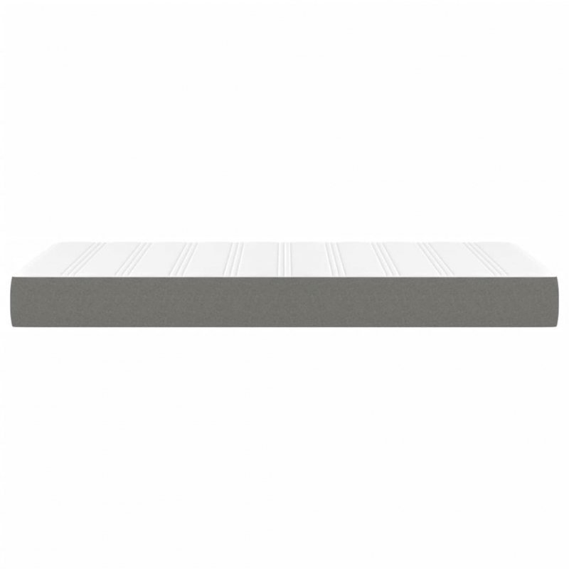 Taschenfederkernmatratze für Kinder Dunkelgrau 80x160 cm Stoff