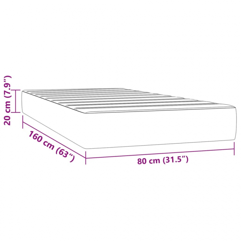 Taschenfederkernmatratze für Kinder Creme 80x160 cm Stoff