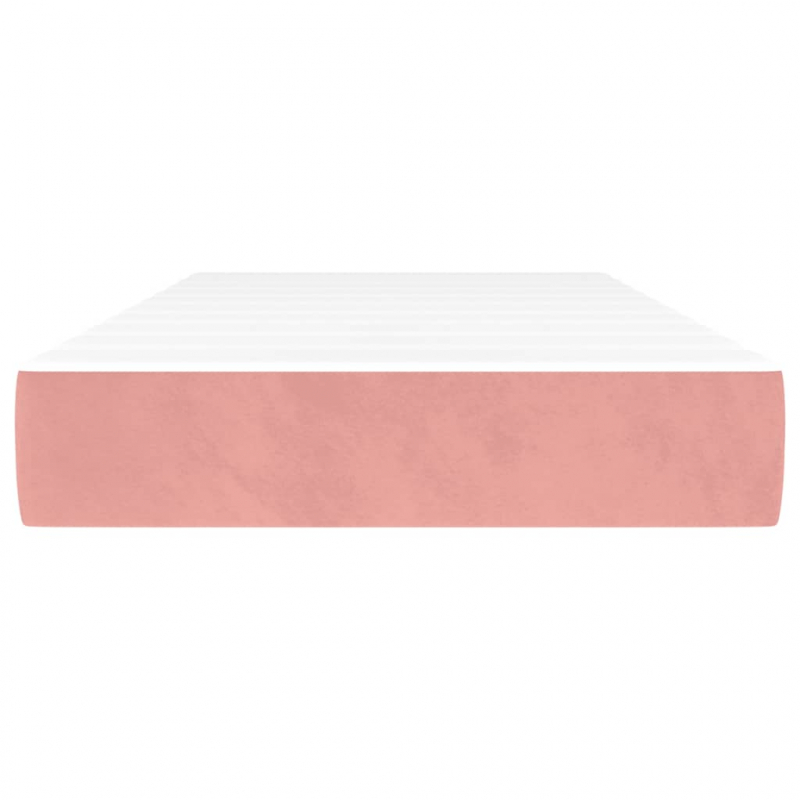 Taschenfederkernmatratze für Kinder Rosa 80x160 cm Samt