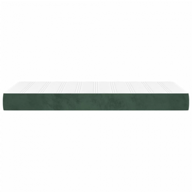 Taschenfederkernmatratze Dunkelgrün 80x220x20 cm Samt