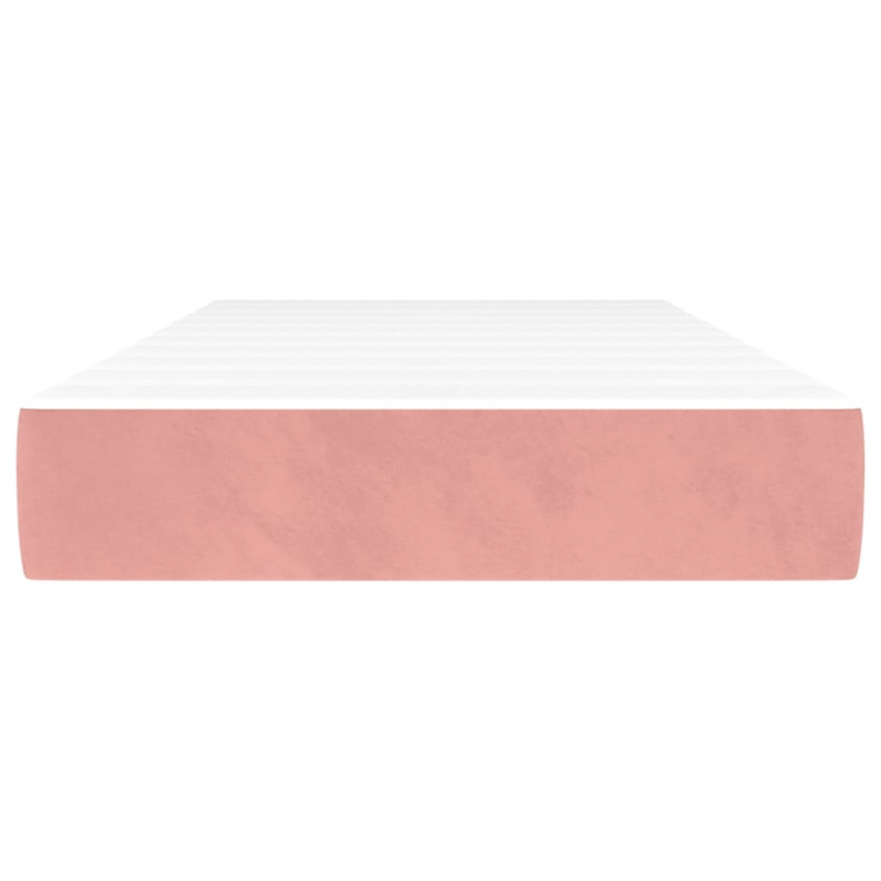 Taschenfederkernmatratze Rosa 80x220x20 cm Samt