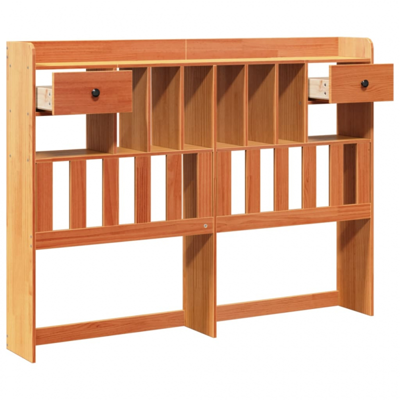 Kopfteil mit Stauraum Wachsbraun 160 cm Massivholz Kiefer