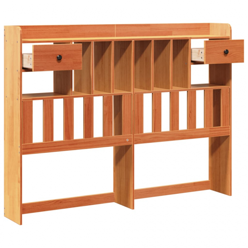 Kopfteil mit Stauraum Wachsbraun 150 cm Massivholz Kiefer