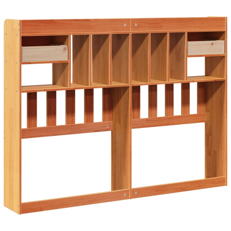 Kopfteil mit Stauraum Wachsbraun 150 cm Massivholz Kiefer