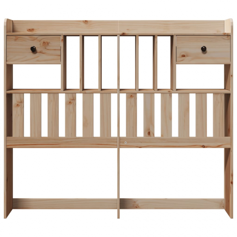 Kopfteil mit Stauraum 135 cm Massivholz Kiefer