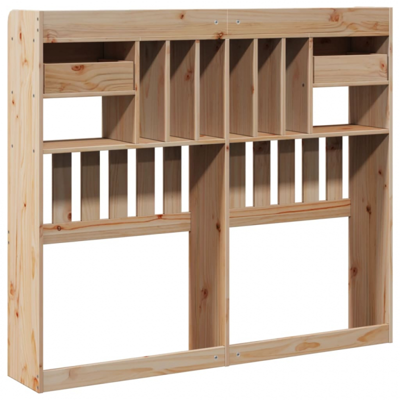 Kopfteil mit Stauraum 135 cm Massivholz Kiefer
