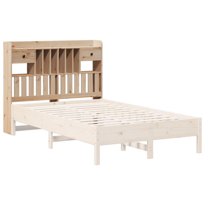 Kopfteil mit Stauraum 135 cm Massivholz Kiefer