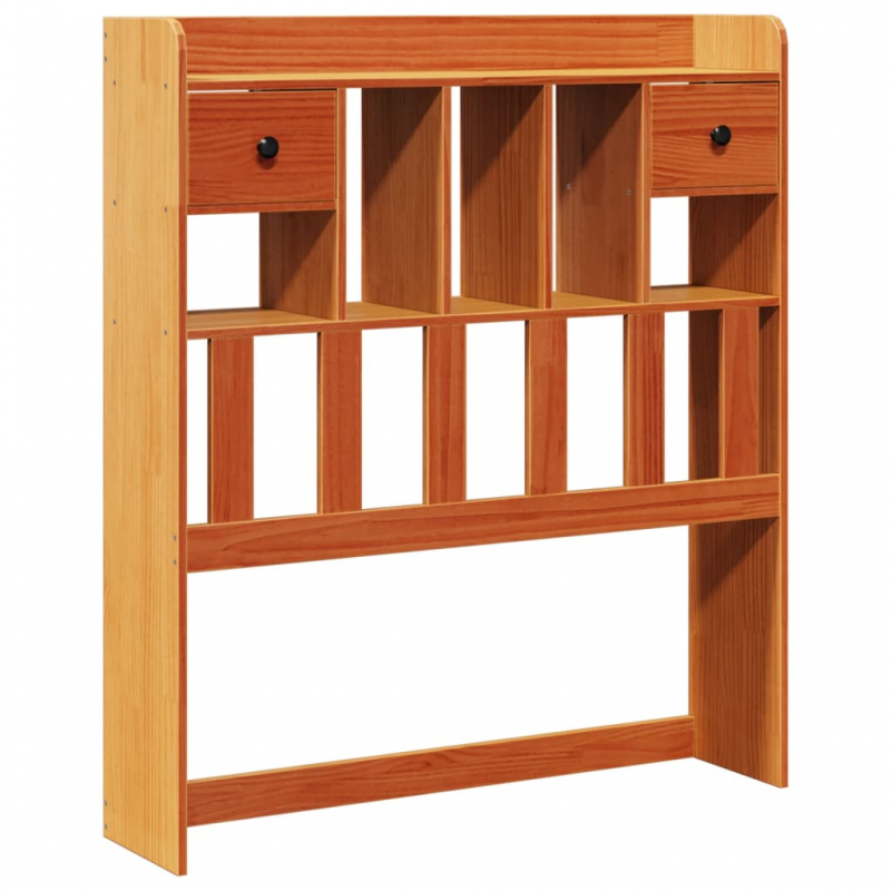 Kopfteil mit Stauraum Wachsbraun 90 cm Massivholz Kiefer