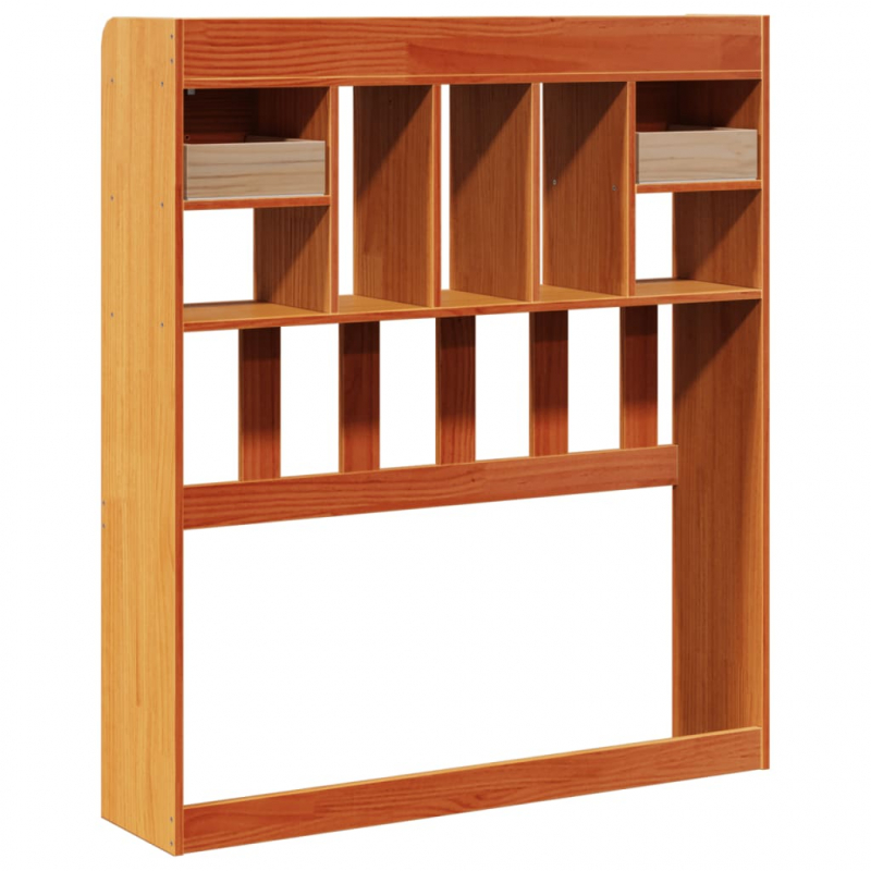 Kopfteil mit Stauraum Wachsbraun 90 cm Massivholz Kiefer