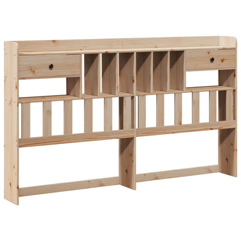 Kopfteil mit Stauraum Wachsbraun 75 cm Massivholz Kiefer