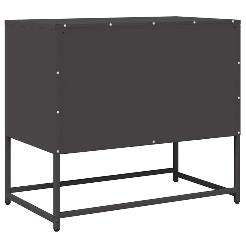 TV-Schrank Schwarz 68x39x60,5 cm Kaltgewalzter Stahl