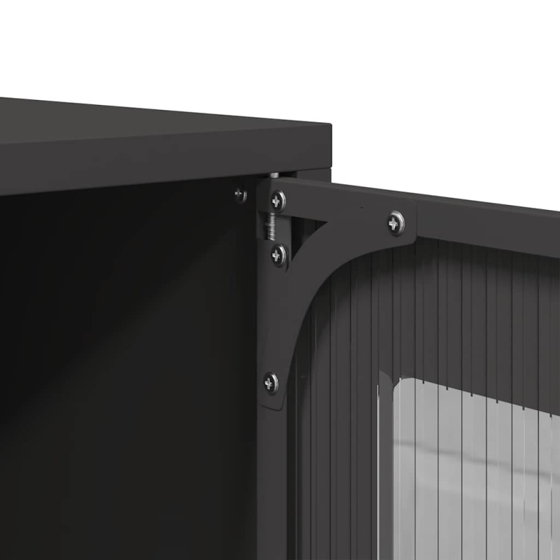 Highboard Schwarz 68x39x123 cm Stahl