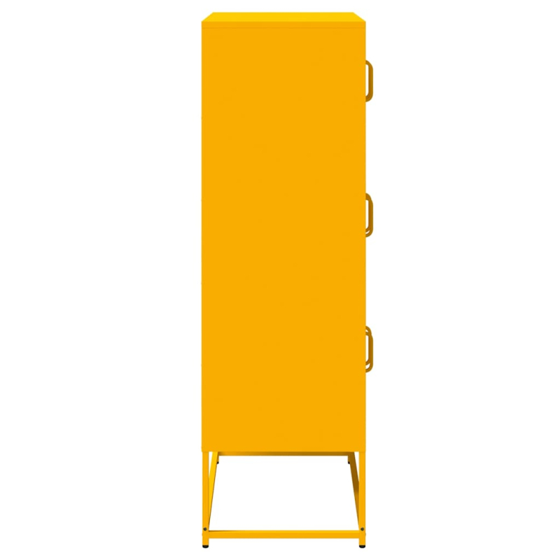 Highboard Senfgelb 68x39x123 cm Stahl
