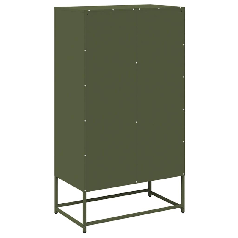 Highboard Olivgrün 68x39x123 cm Stahl