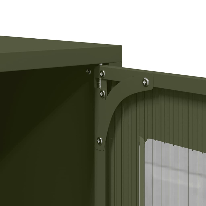 Highboard Olivgrün 68x39x123 cm Stahl