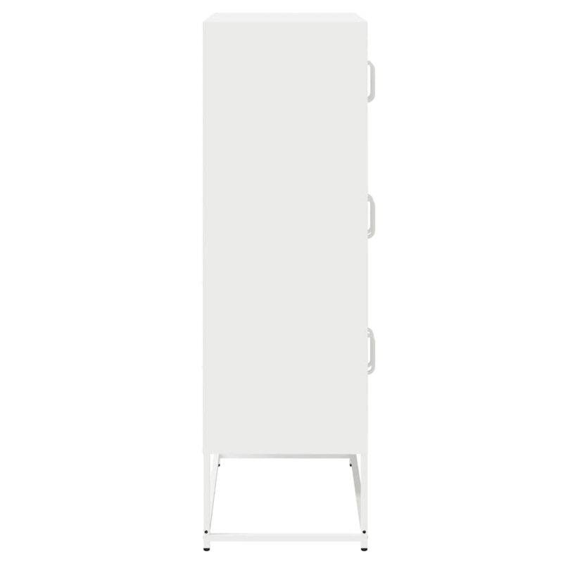 Highboard Weiß 68x39x123 cm Stahl