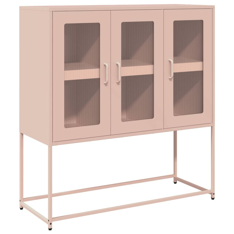 Sideboard Rosa 100,5x39x107 cm Kaltgewalzter Stahl