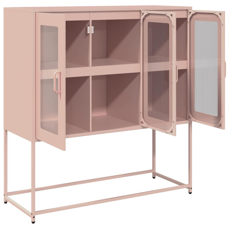 Sideboard Rosa 100,5x39x107 cm Kaltgewalzter Stahl