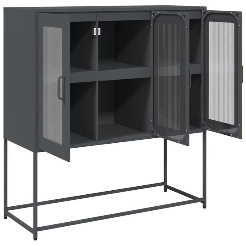 Sideboard Anthrazit 100,5x39x107 cm Kaltgewalzter Stahl