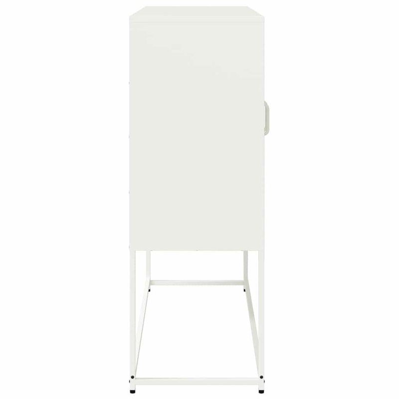 Sideboard Weiß 100,5x39x107 cm Kaltgewalzter Stahl