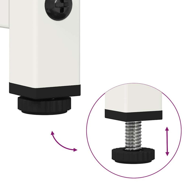 Sideboard Weiß 100,5x39x107 cm Kaltgewalzter Stahl