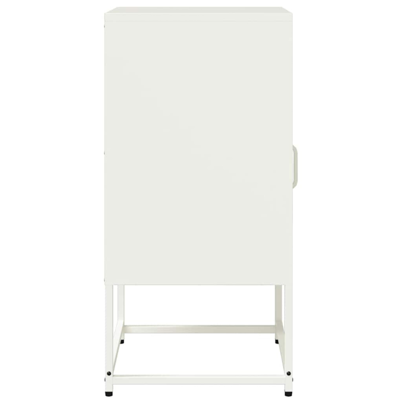 Nachttisch Weiß 36x39x78 cm Kaltgewalzter Stahl