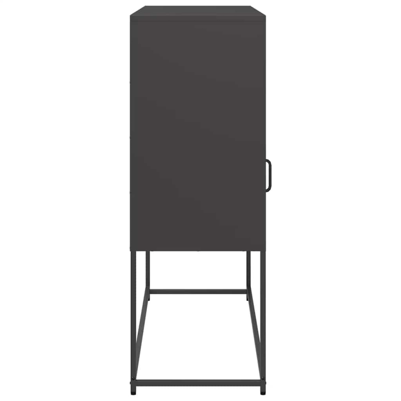 Sideboard Schwarz 100,5x39x107 cm Kaltgewalzter Stahl