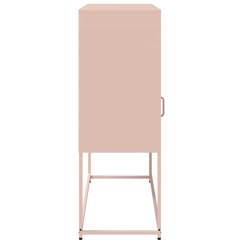 Sideboard Rosa 100,5x39x107 cm Kaltgewalzter Stahl