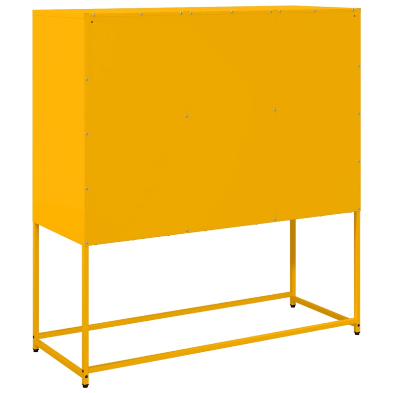 Sideboard Senfgelb 100,5x39x107 cm Kaltgewalzter Stahl