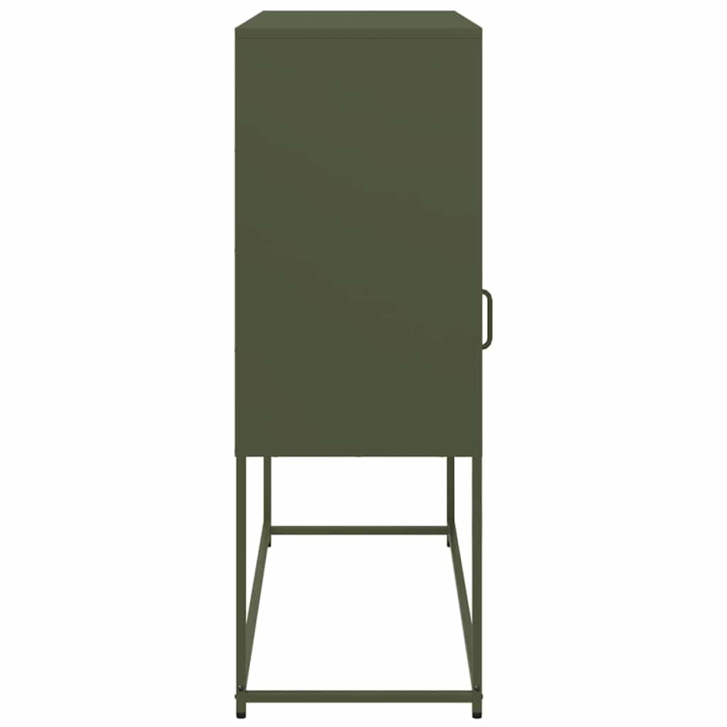 Sideboard Olivgrün 100,5x39x107 cm Kaltgewalzter Stahl
