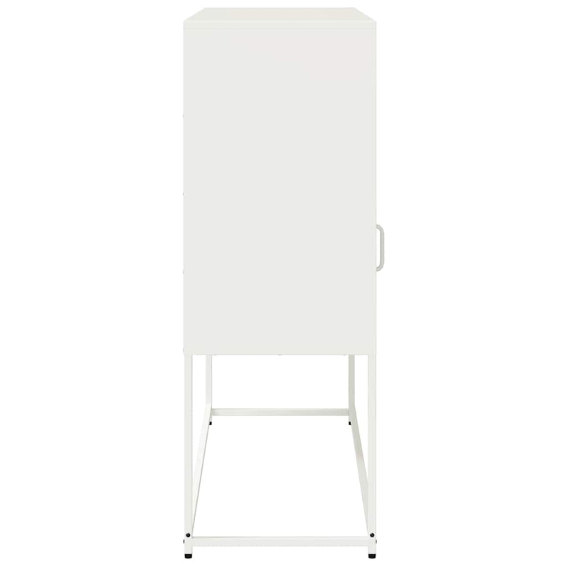 Sideboard Weiß 100,5x39x107 cm Kaltgewalzter Stahl
