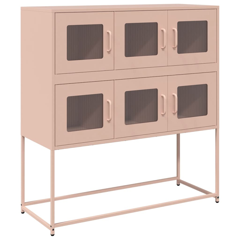 Sideboard Rosa 100,5x39x107 cm Kaltgewalzter Stahl