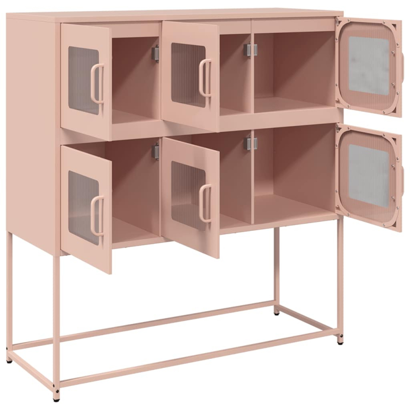 Sideboard Rosa 100,5x39x107 cm Kaltgewalzter Stahl
