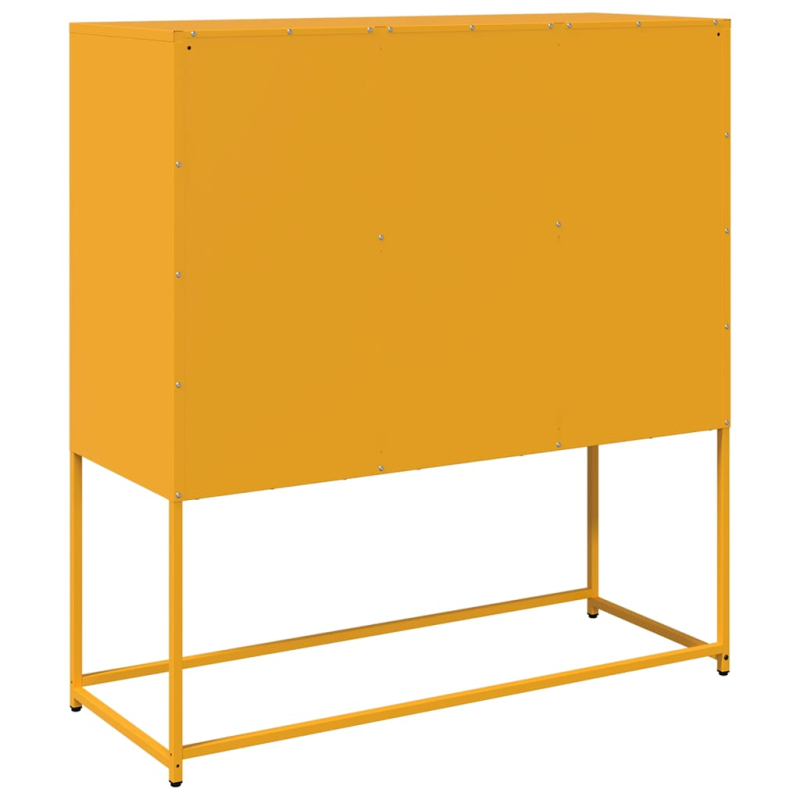 Sideboard Senfgelb 100,5x39x107 cm Kaltgewalzter Stahl