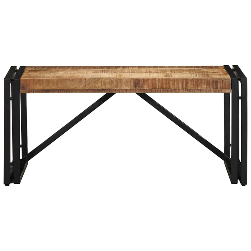Couchtisch 80x40x35 cm Raues Massivholz Mango