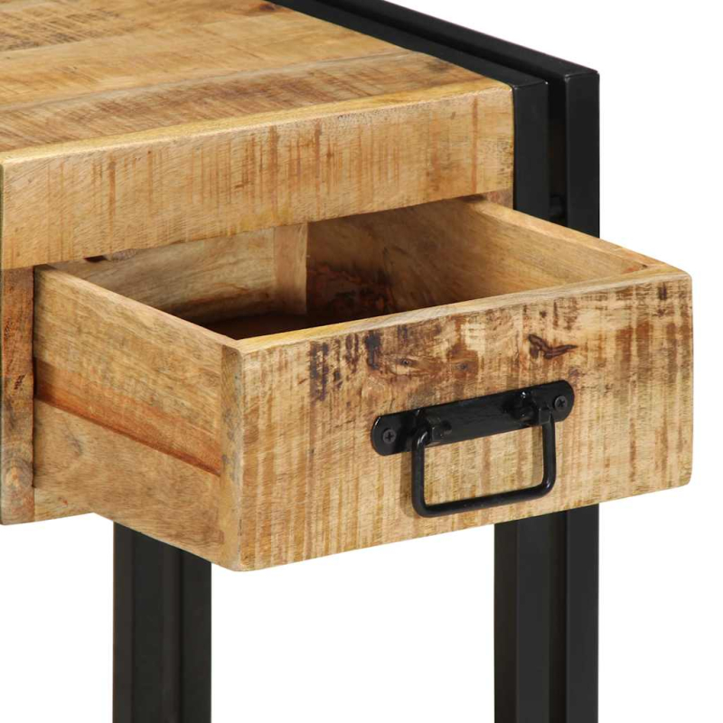 Nachttische 2 Stk. 40x35x50 cm Raues Massivholz Mango
