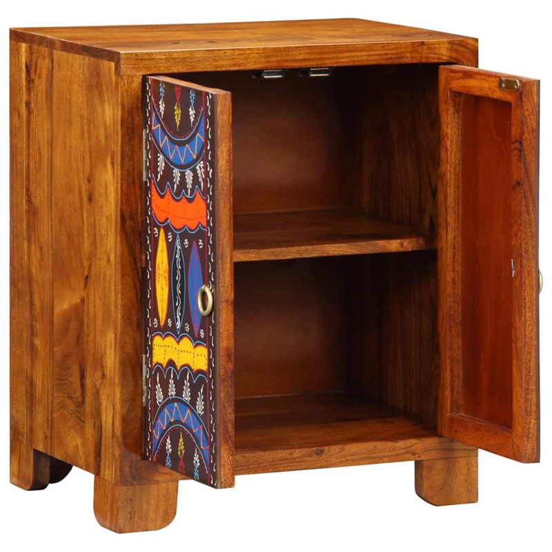 Sideboard Mehrfarbig 50x35x60 cm Massivholz Akazie