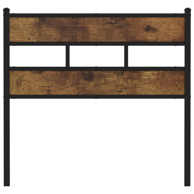 Kopfteil Räuchereiche 107 cm Eisen und Holzwerkstoff