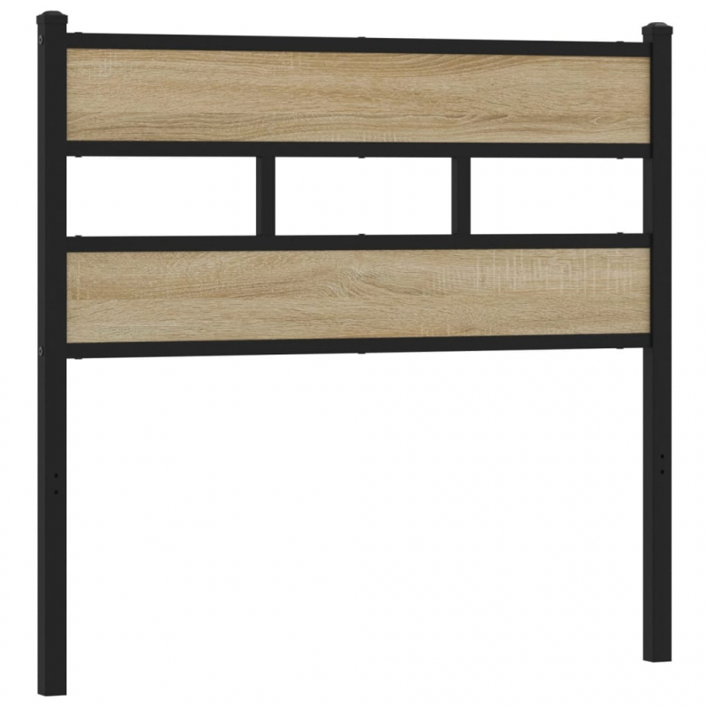 Kopfteil Sonoma-Eiche 90 cm Eisen und Holzwerkstoff