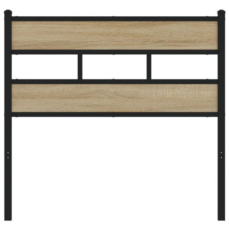 Kopfteil Sonoma-Eiche 90 cm Eisen und Holzwerkstoff