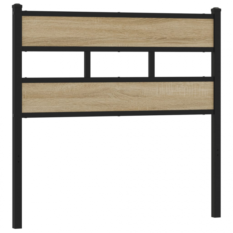 Kopfteil Sonoma-Eiche 100 cm Eisen und Holzwerkstoff