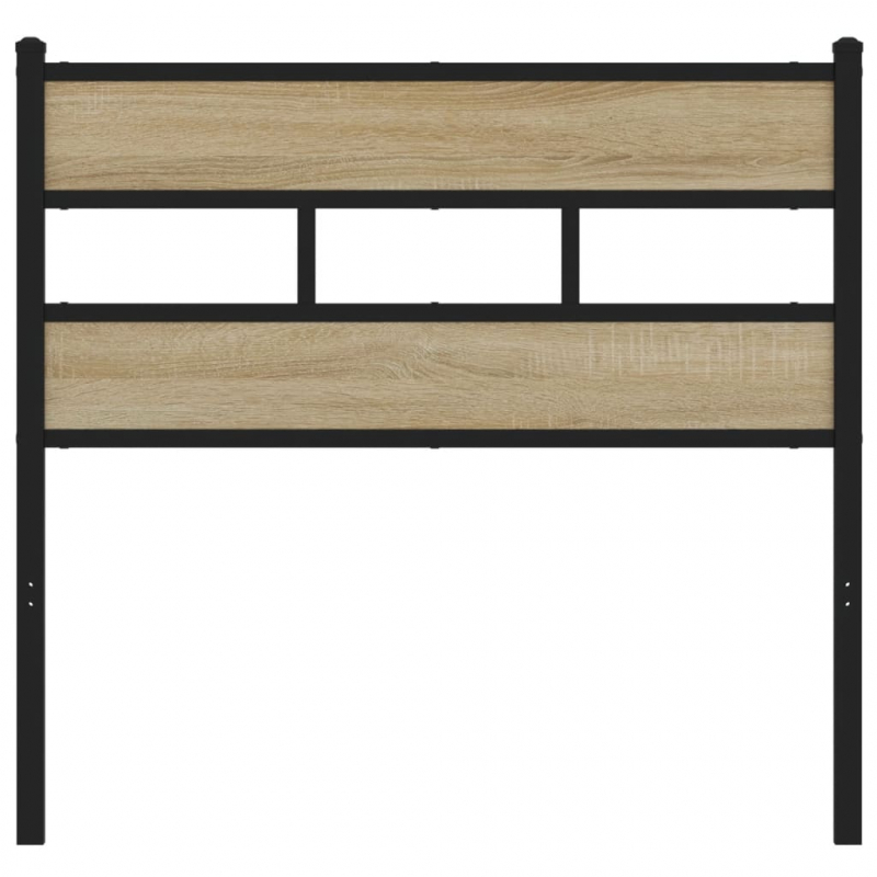 Kopfteil Sonoma-Eiche 100 cm Eisen und Holzwerkstoff