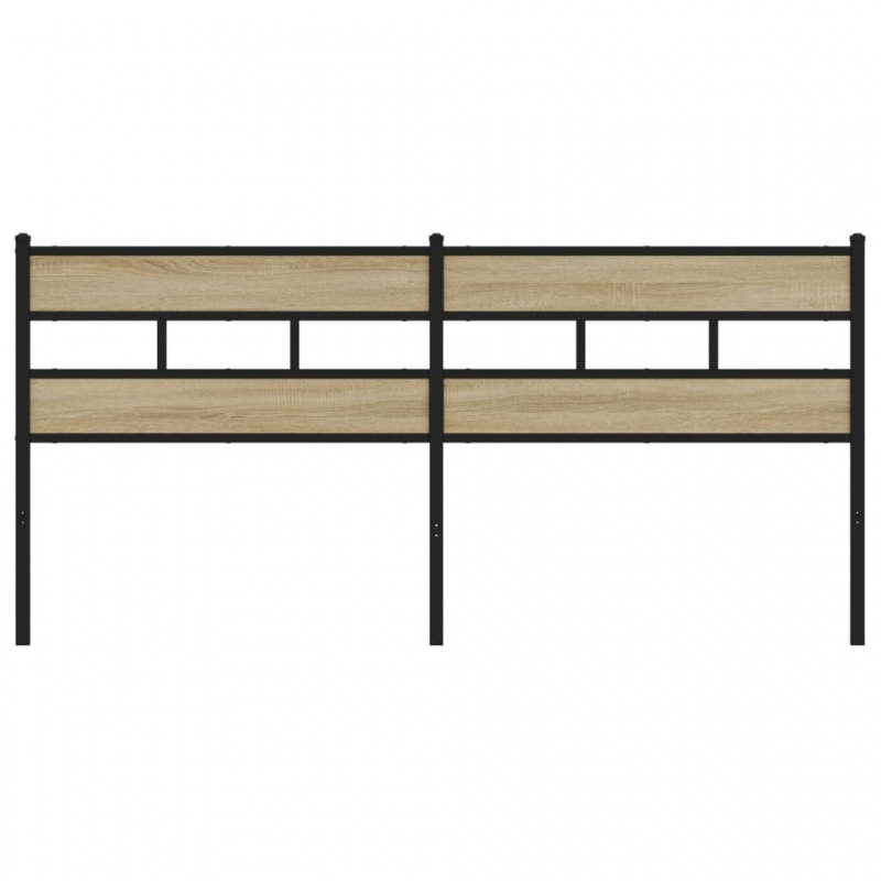 Kopfteil Sonoma-Eiche 193 cm Eisen und Holzwerkstoff