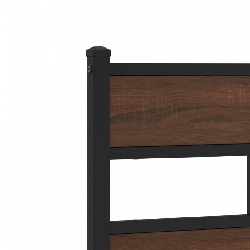Kopfteil Braun Eichen-Optik 190 cm Stahl und Holzwerkstoff