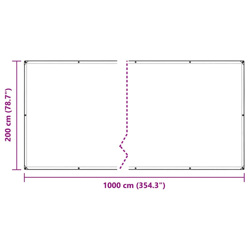 Transparente Plane mit Ösen 2x10 m Polyethylen