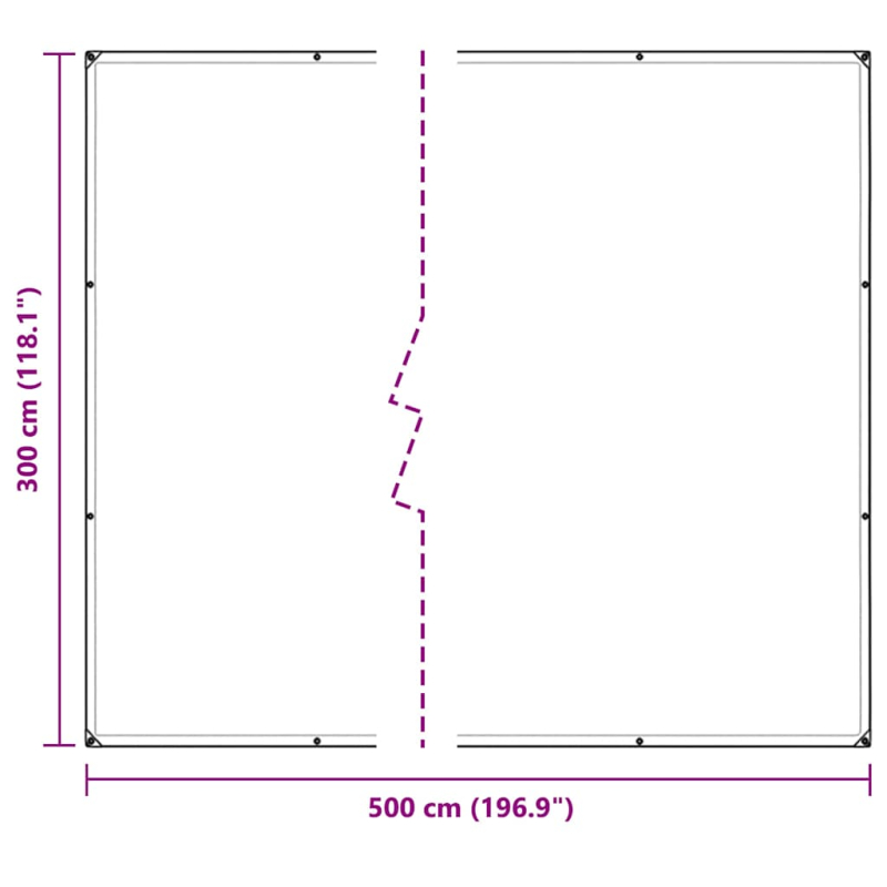 Transparente Plane mit Ösen 3x5 m Polyethylen