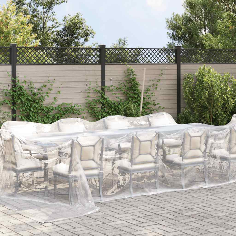 Transparente Plane mit Ösen 5x8 m Polyethylen