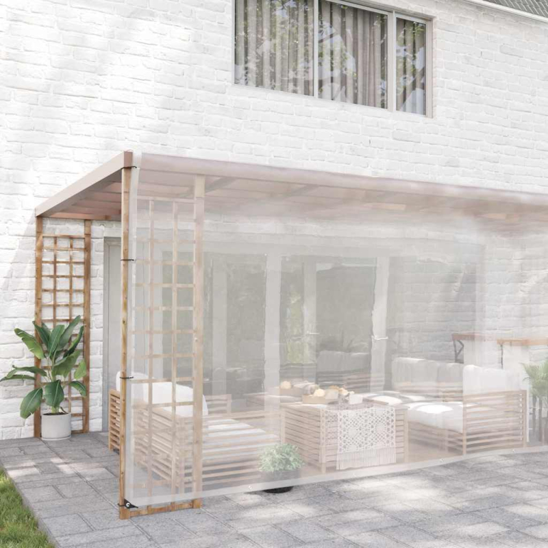 Transparente Plane mit Ösen 5x10 m Polyethylen