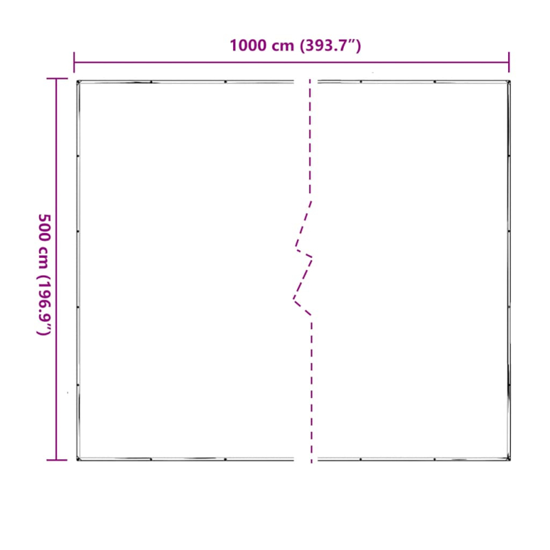 Transparente Plane mit Ösen 5x10 m Polyethylen